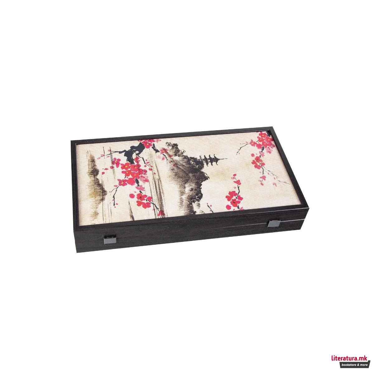 Сет за табла, Oriental Cherry Blossom Art 