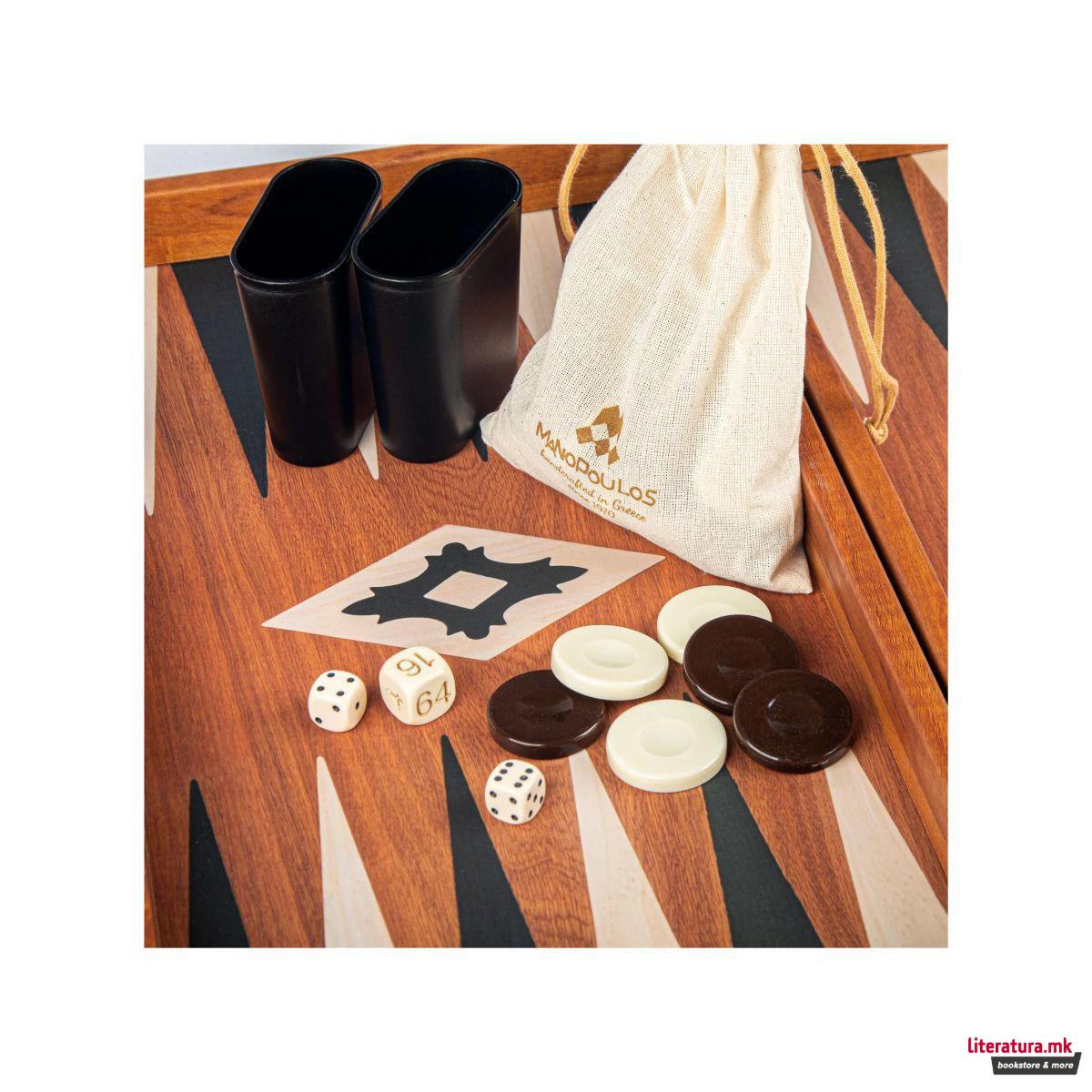 Сет за табла, Handcrafted Mahogany Replica 