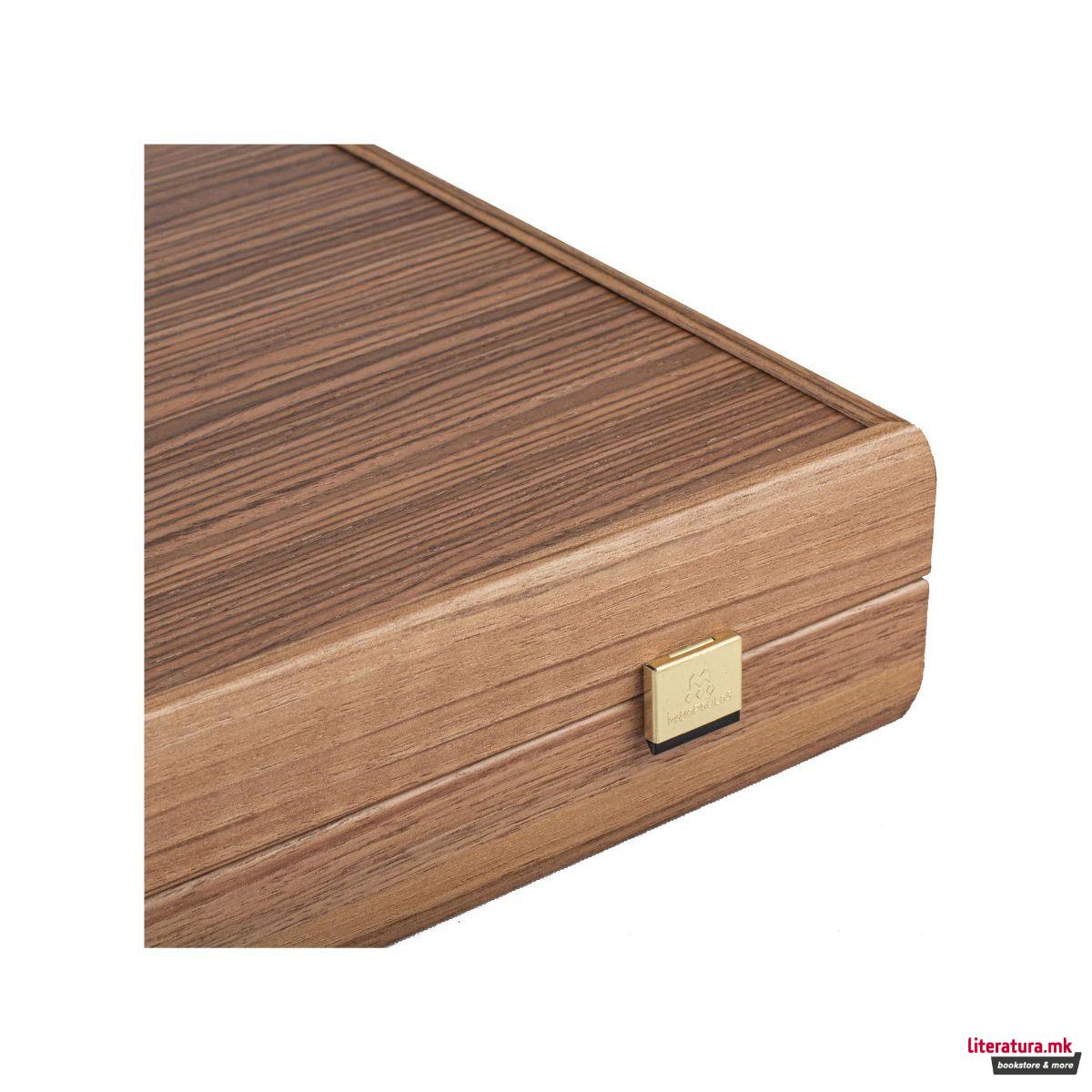 Сет за табла, Premium Handcrafted Walnut/Blue Oak 