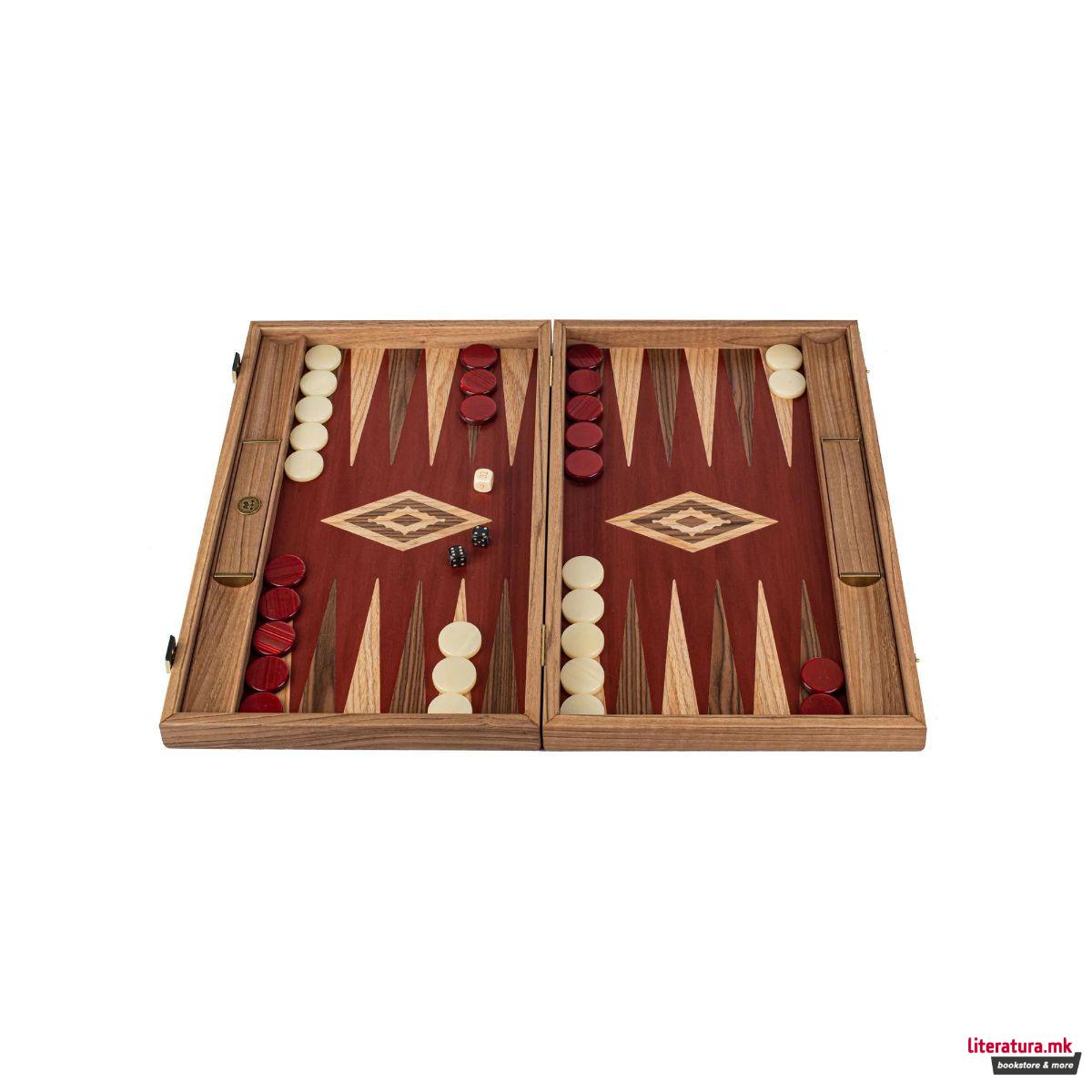 Сет за табла, Premium Handcrafted Walnut/Red Oak 