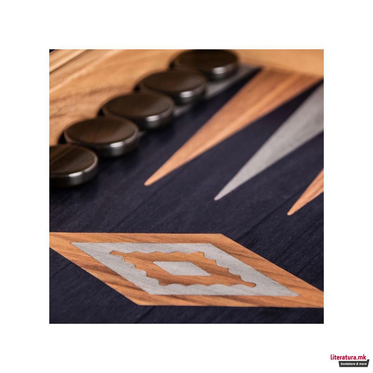 Сет за табла, Premium Handcrafted American Walnut/Black Oak 