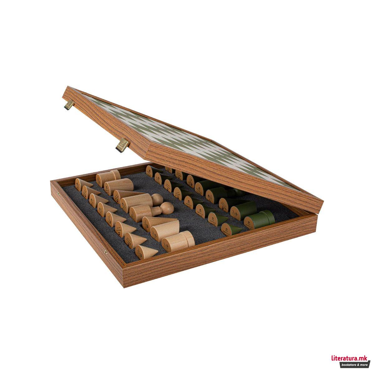 Сет за шах, Bauhaus Style, зелен, 40 x 40 cm 