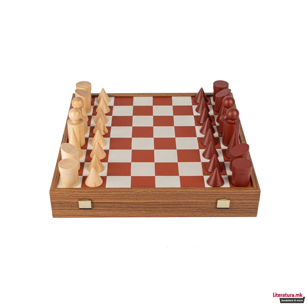 Сет за шах, Bauhaus Style, теракота, 40 x 40 cm 