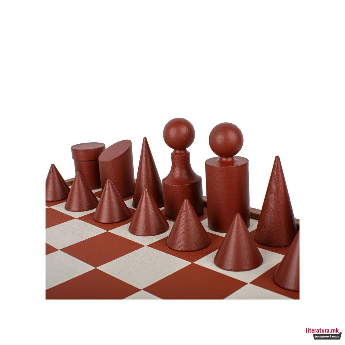 Сет за шах, Bauhaus Style, теракота, 40 x 40 cm 