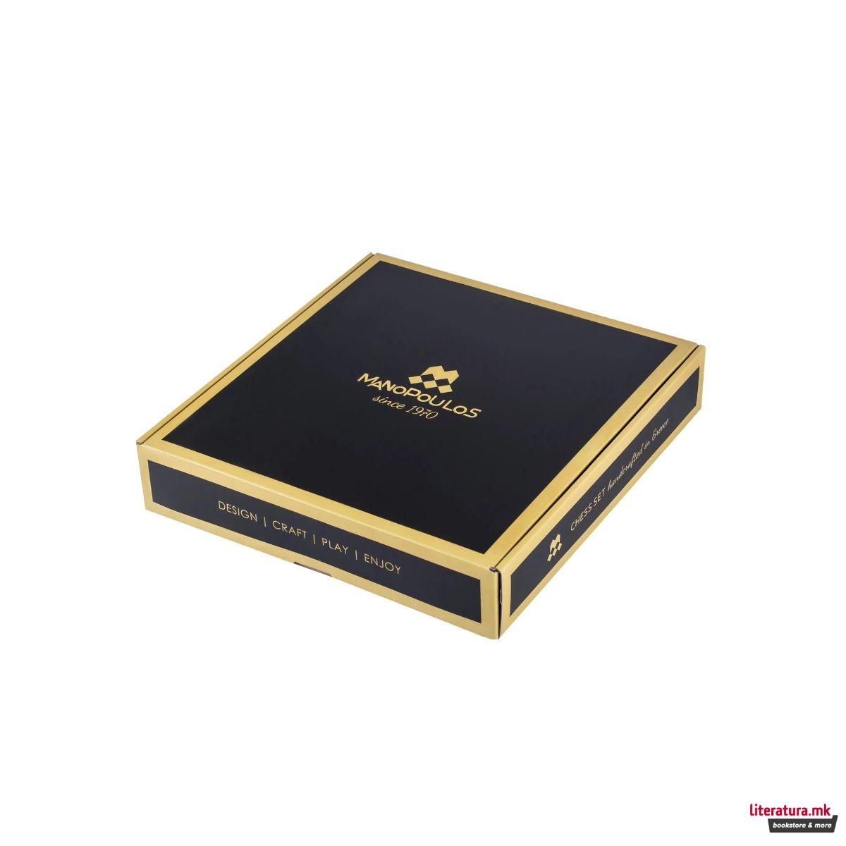 Сет за шах, Bauhaus Style, тиркизен, 40 x 40 cm