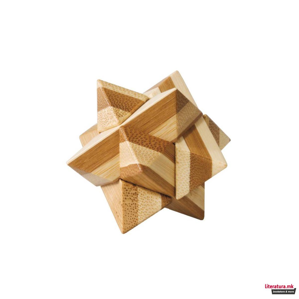 IQ тест, 3Д загатка од бамбус - Ѕвезда 