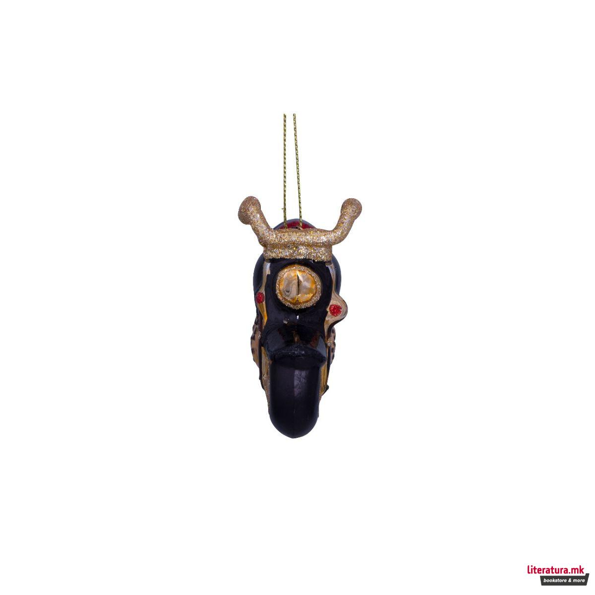 Лампион, Black/Gold Motorcycle, 9 cm 