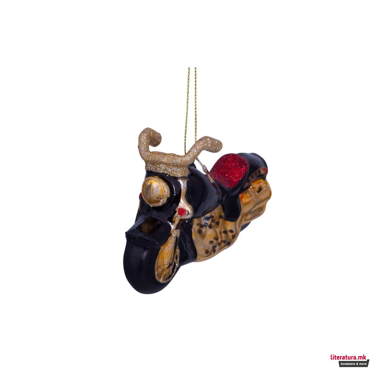 Лампион, Black/Gold Motorcycle, 9 cm 