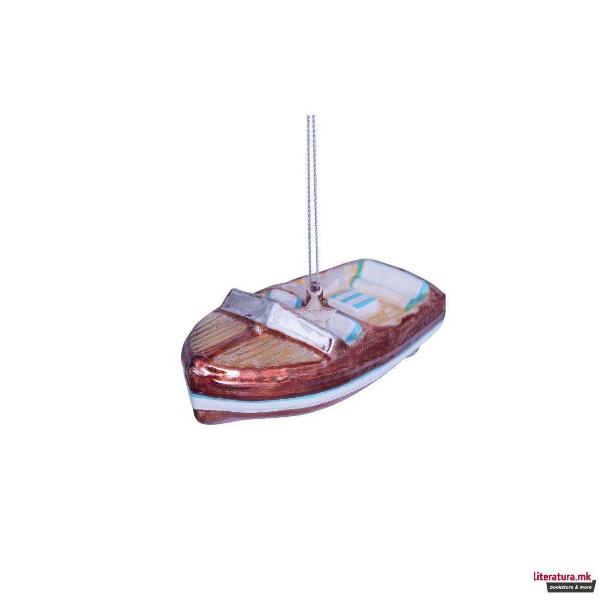 Лампион, Brown/White Boat, 3.5 cm 