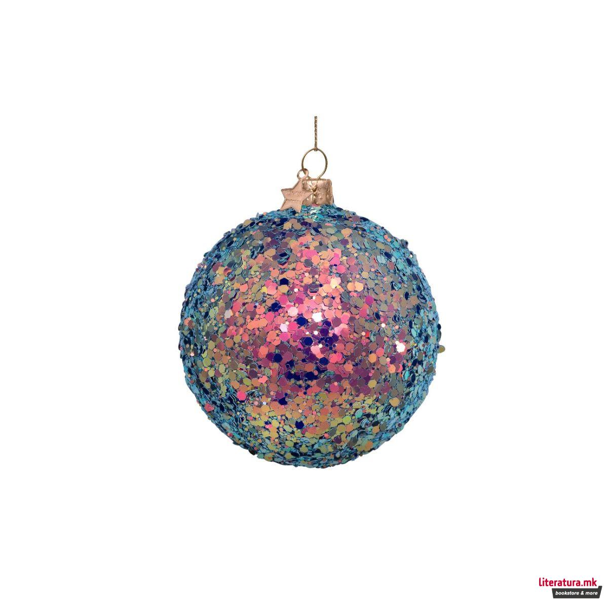 Лампион, Multicolor Hologram Glitter Bauble, 8 cm 