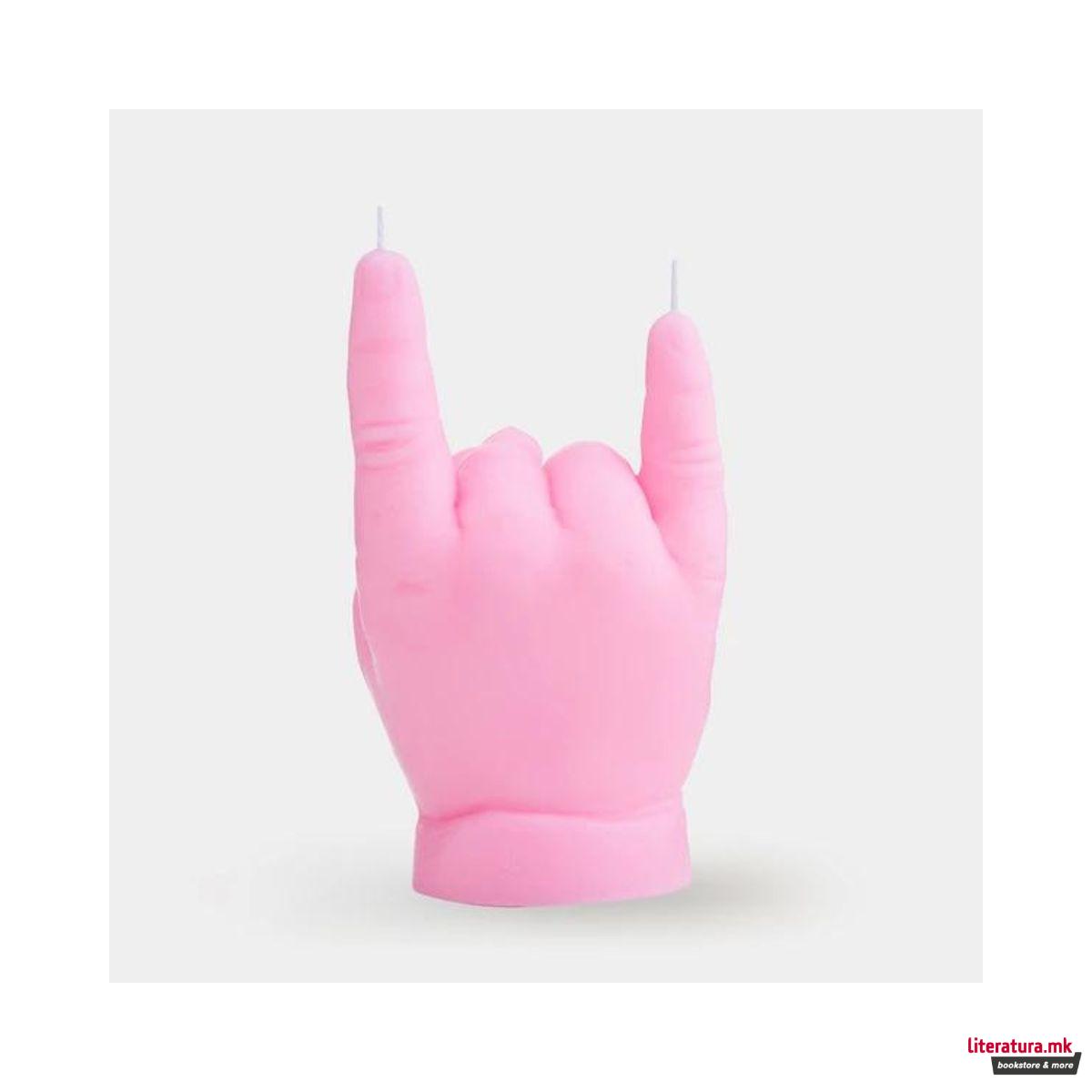 Свеќа, Baby Hand Candle, You Rock, розева 