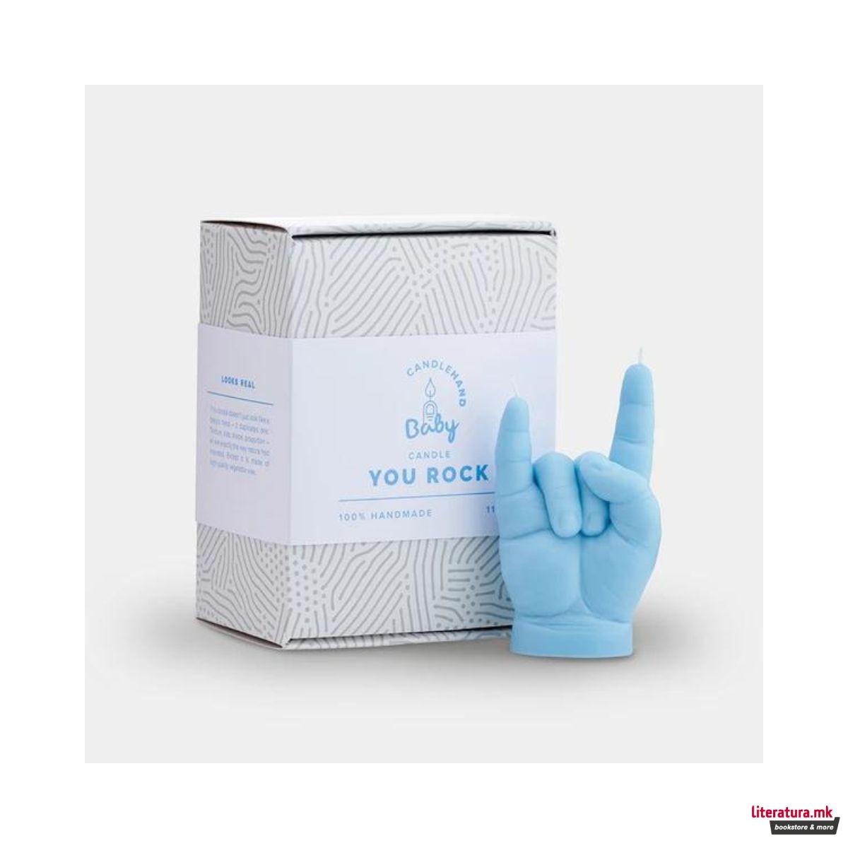 Свеќа, Baby Hand Candle, You Rock, сина