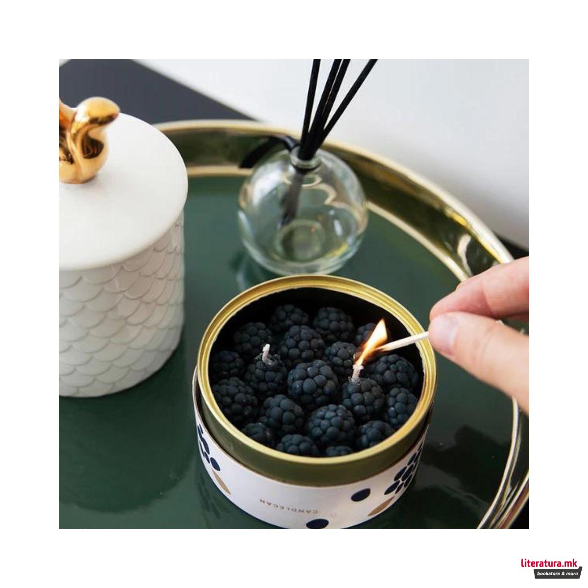 Свеќа, Gourmet Food Candles, Cinnamon Blackberry 