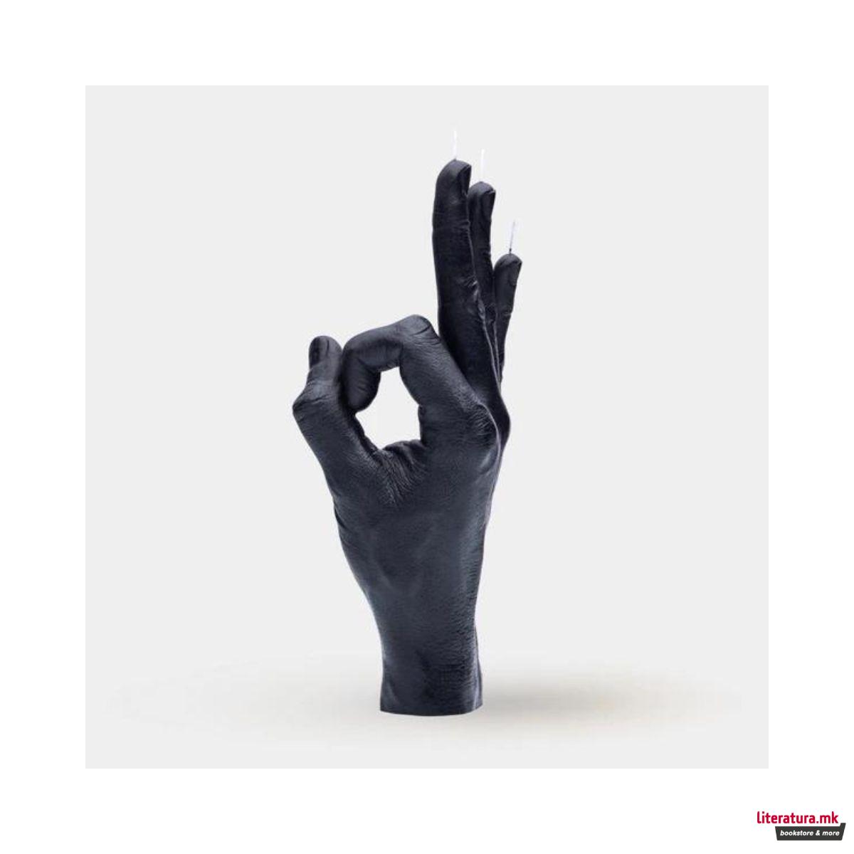 Свеќа, Hand Gesture Candles, OK, црна 