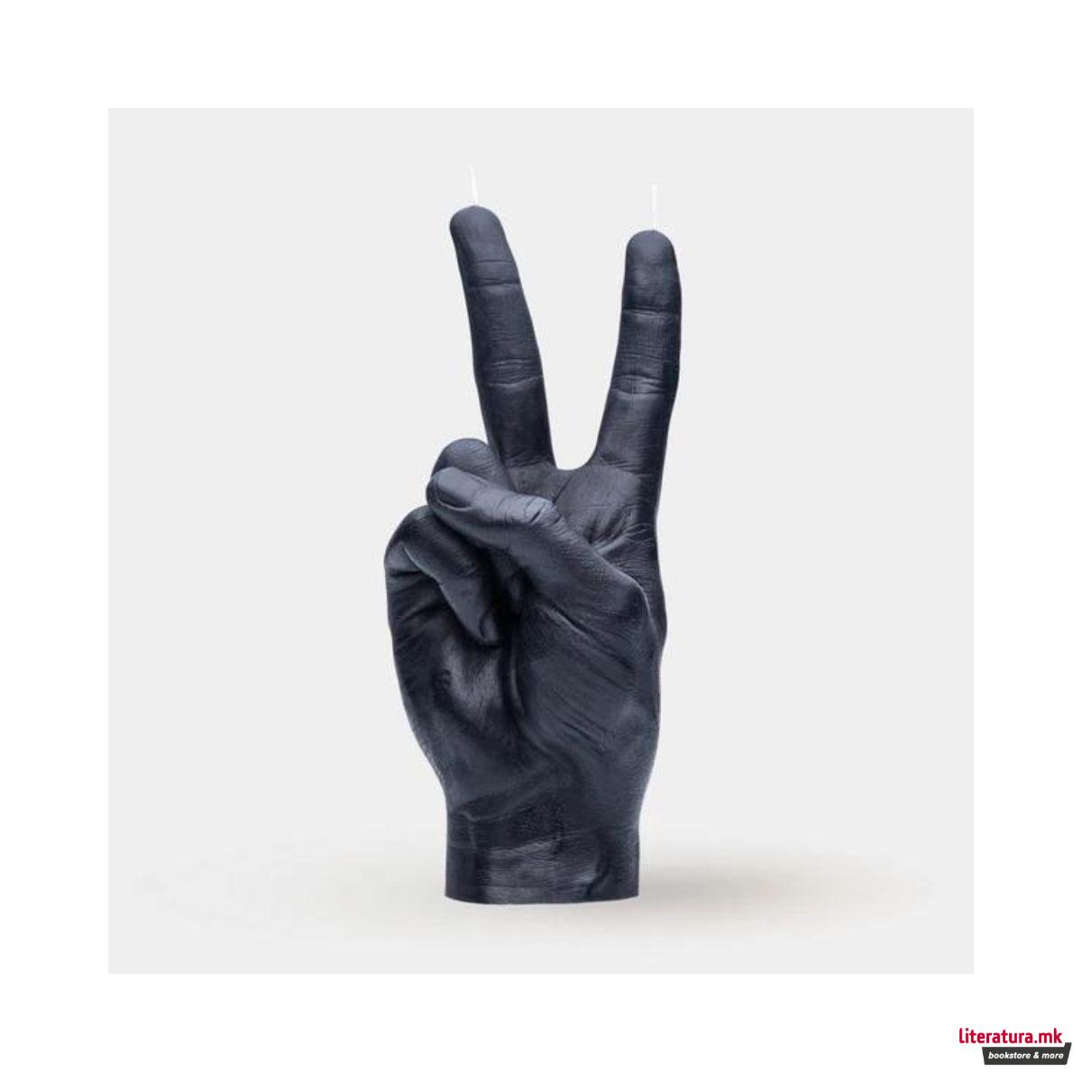 Свеќа, Hand Gesture Candles, Peace, црна 