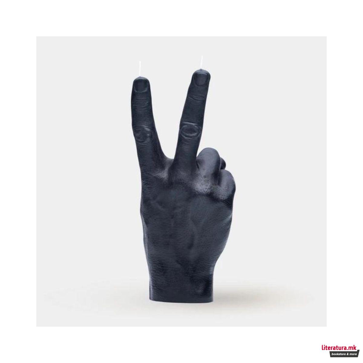 Свеќа, Hand Gesture Candles, Peace, црна 