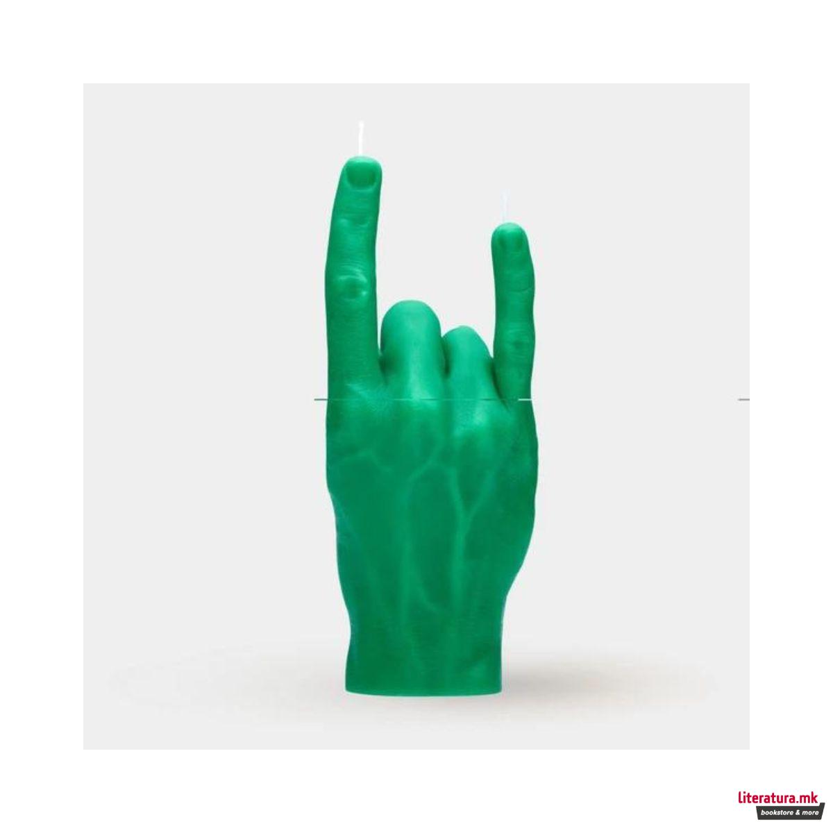 Свеќа, Hand Gesture Candles, You Rock, зелена