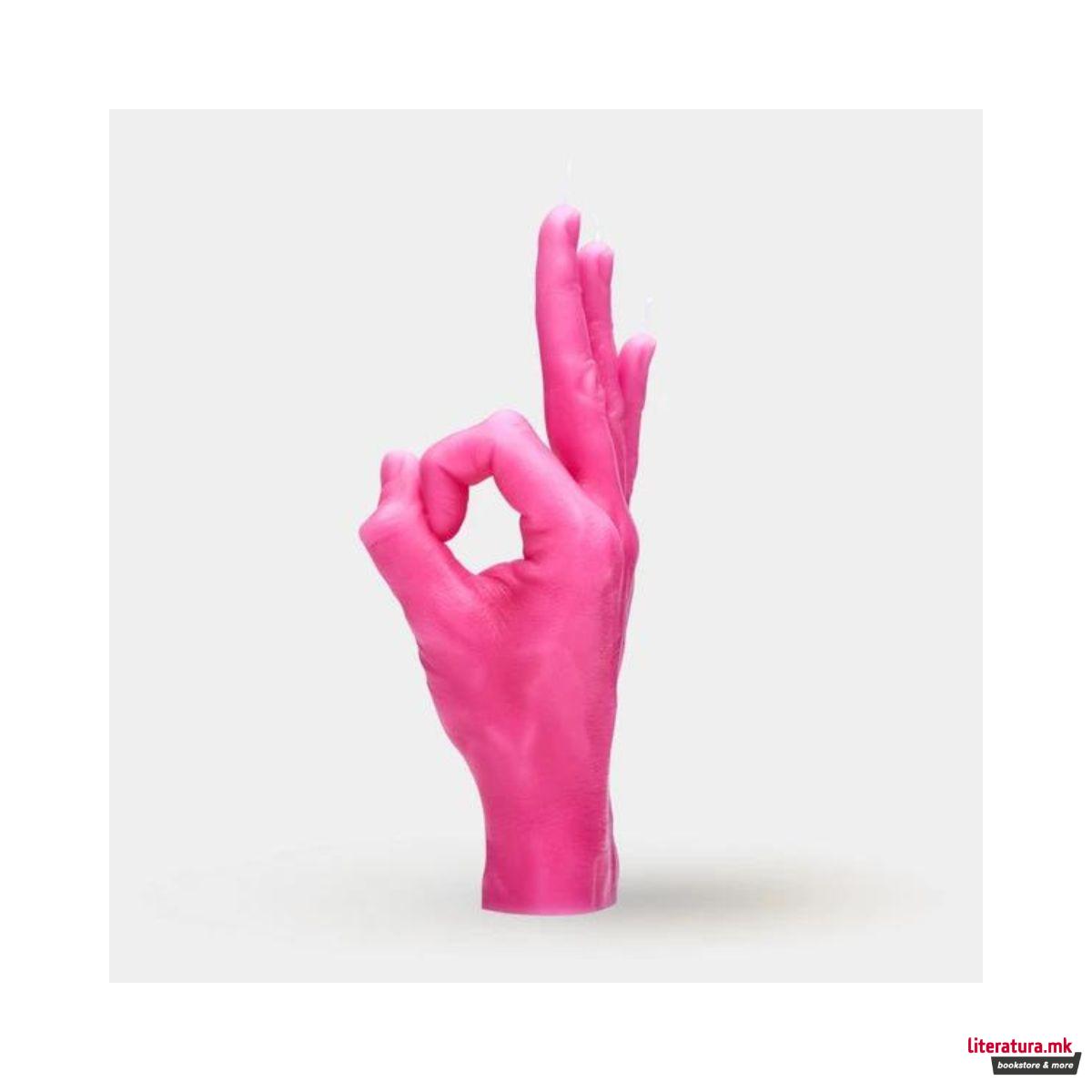 Свеќа, Hand Gesture Candles, OK, розева