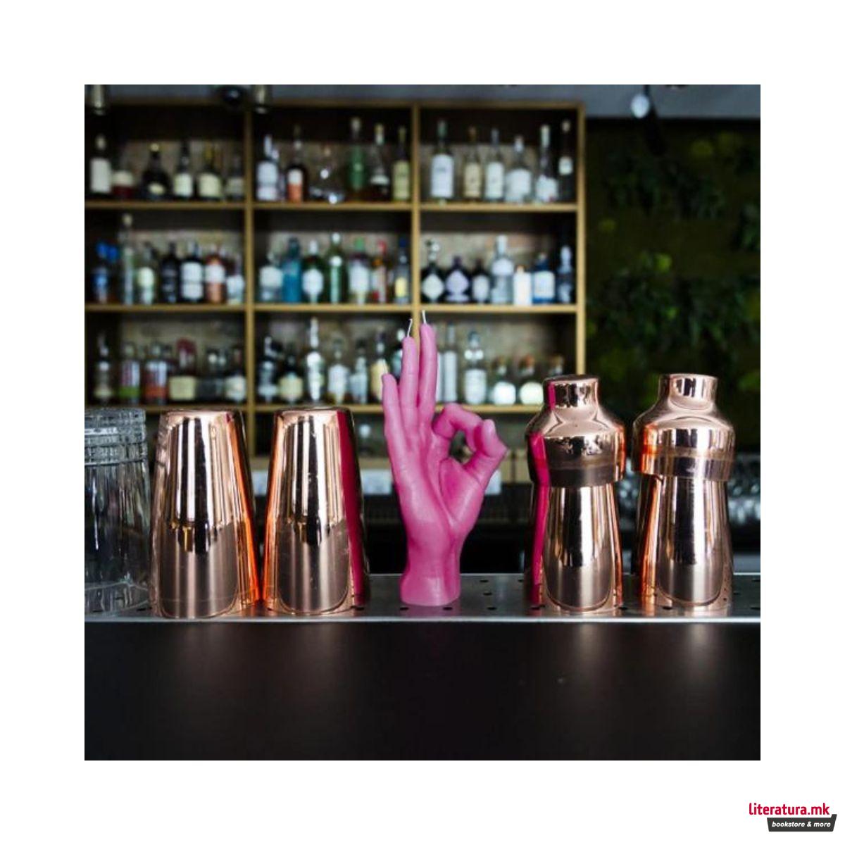 Свеќа, Hand Gesture Candles, OK, розева