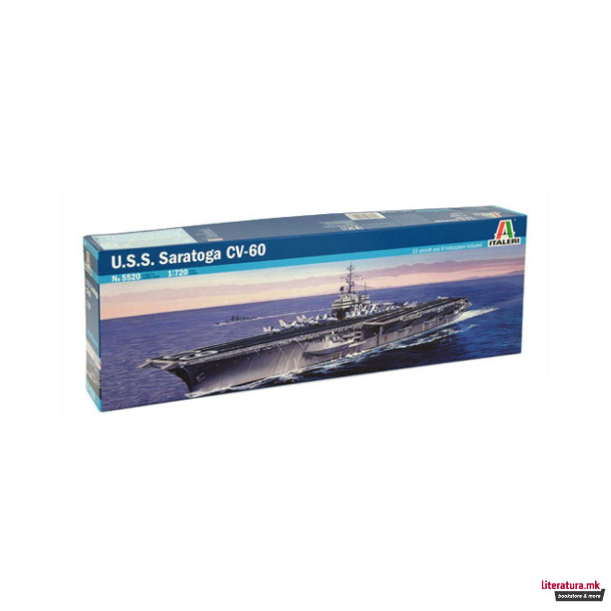 Макета, Navy, U.S.S. Saratoga CV-60, 1:720