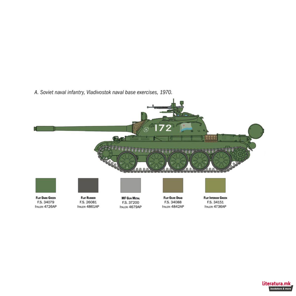 Макета, Military Vehicles, T-55 A, 1:72 