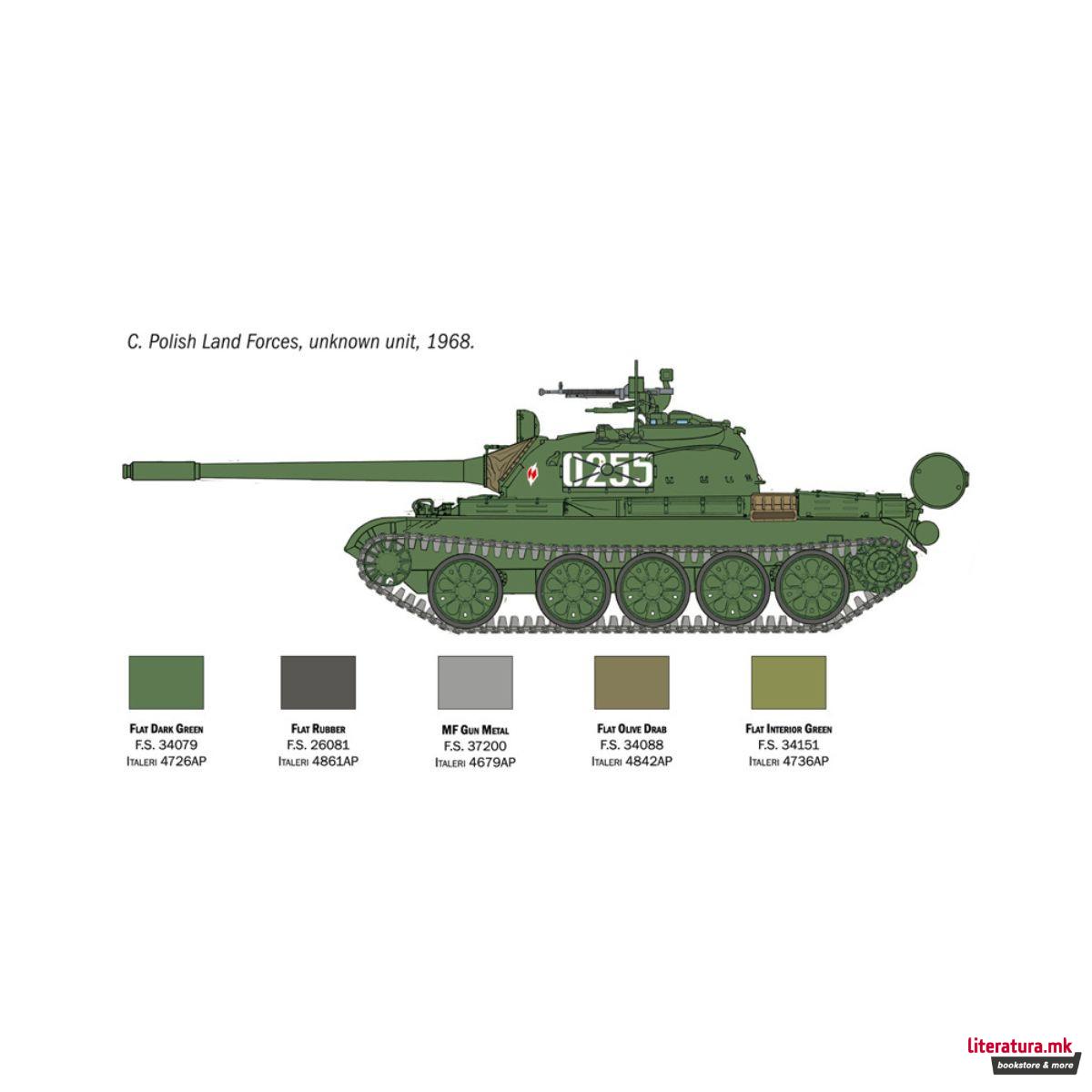 Макета, Military Vehicles, T-55 A, 1:72 