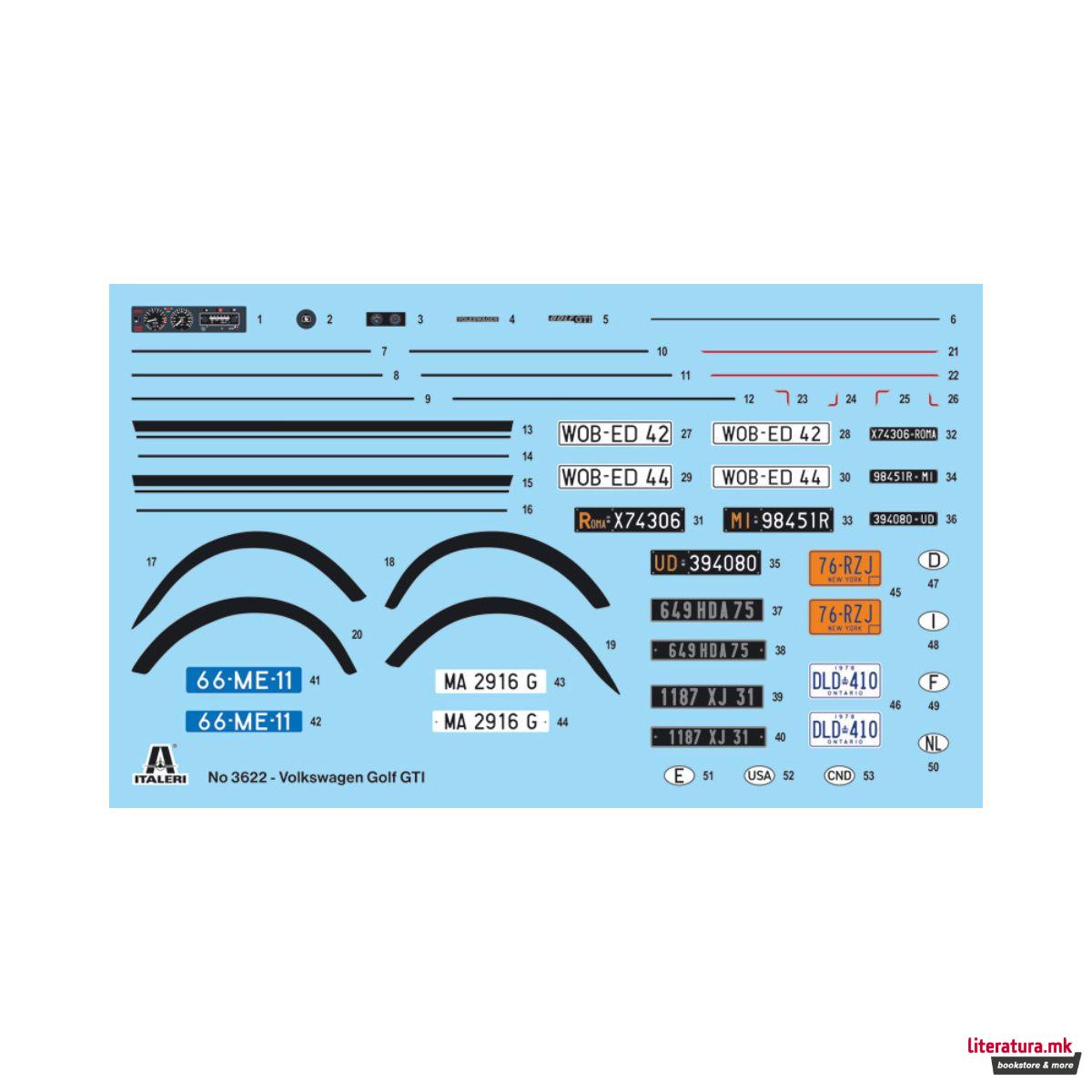Макета, Cars and Bikes, VW Golf GTI First Series 1976/78, 1:24 