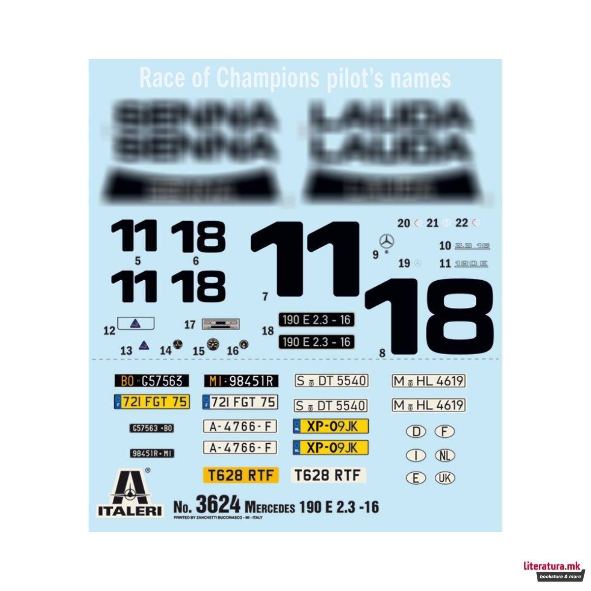 Макета, Cars and Bikes, Mercedes-Benz 190E 2.3 16v, 1:24 