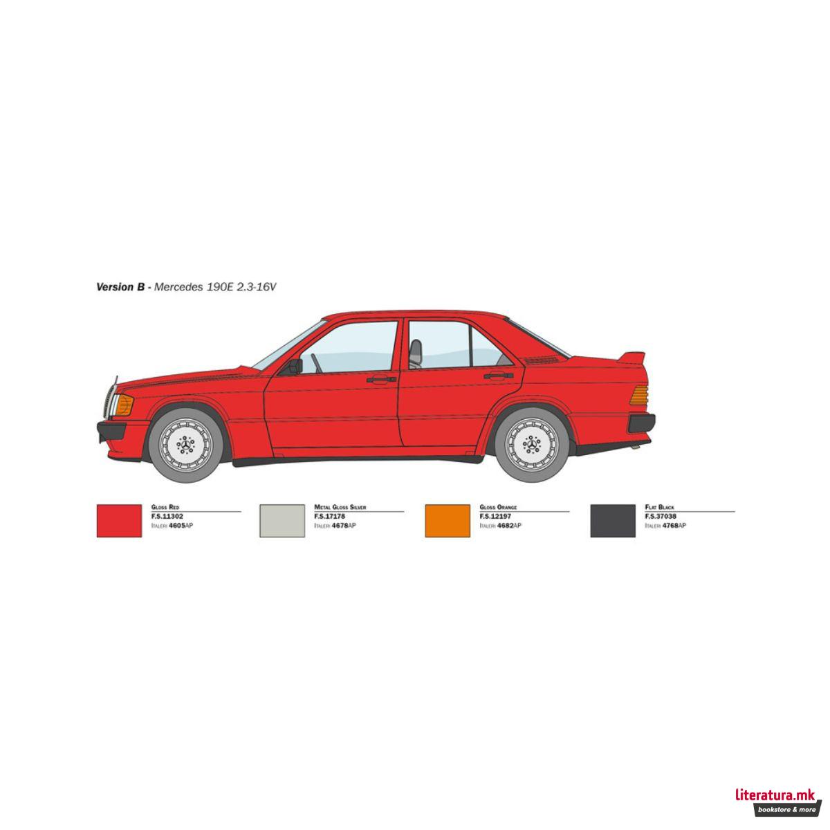 Макета, Cars and Bikes, Mercedes-Benz 190E 2.3 16v, 1:24 