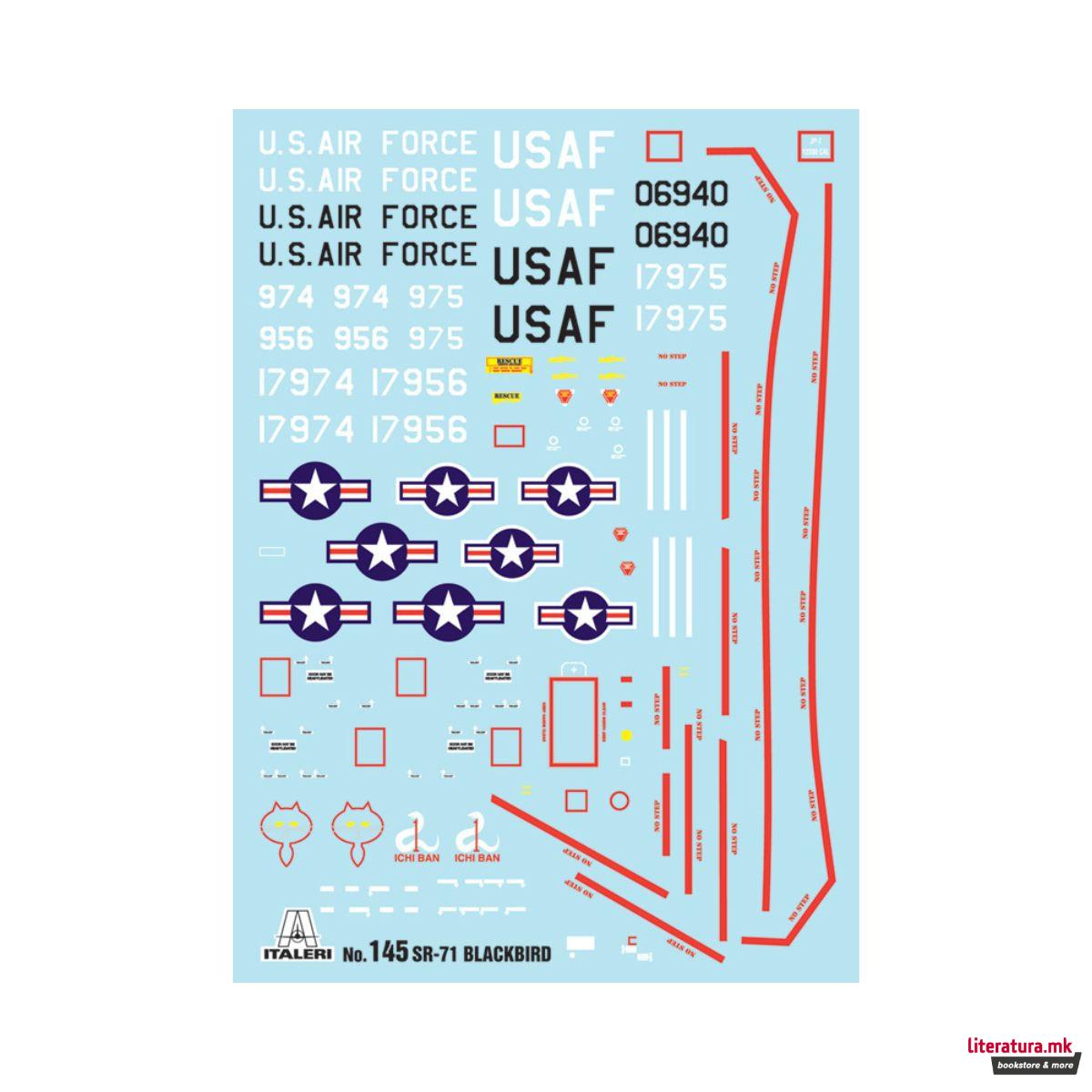 Макета, Aircraft, SR - 71 Black Bird, 1:72 