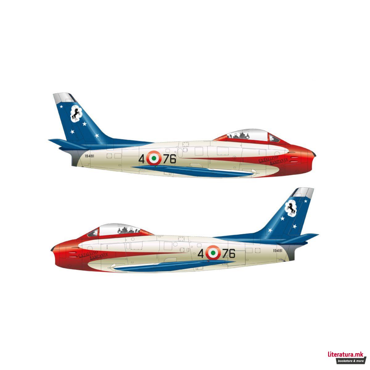 Макета, Aircraft and Helicopters, F - 86E Sabre - Cavallino Rampante, 1:100 