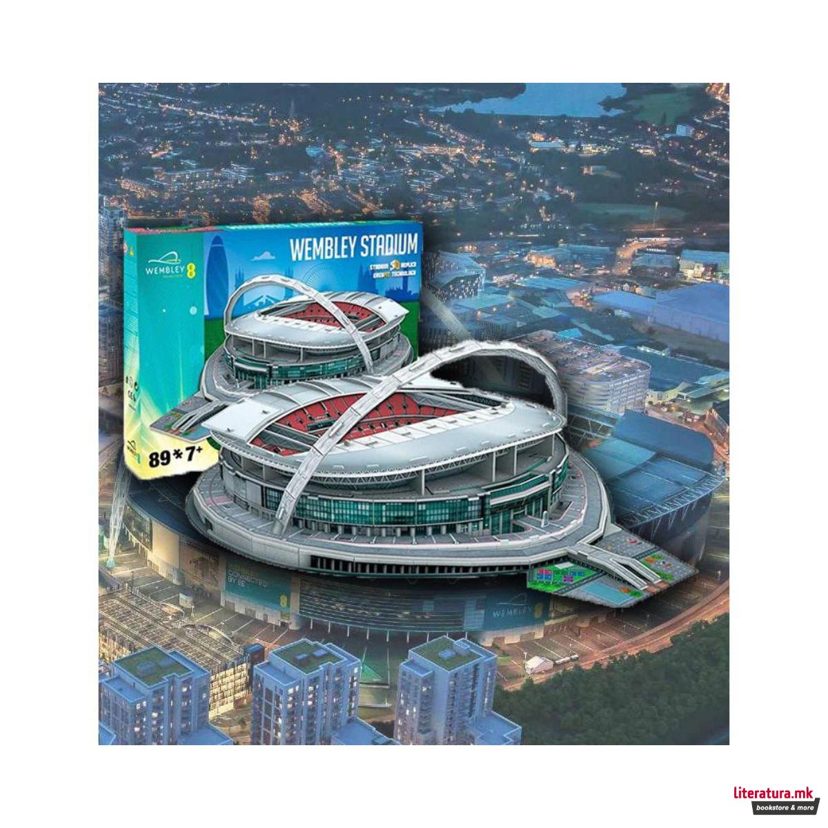 3D сложувалка - стадион, Wembley, 87 парчиња 
