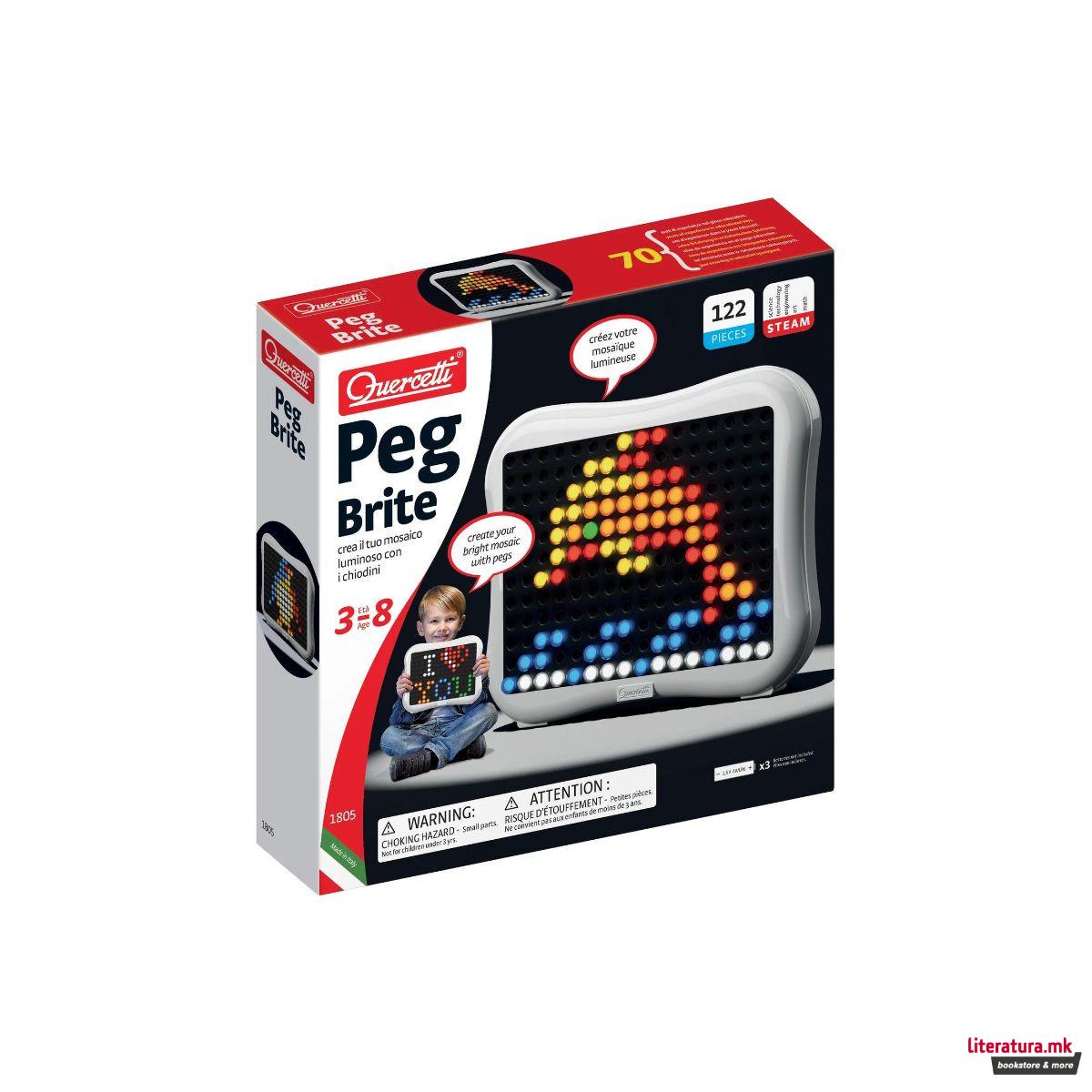 Табла со пинови со LED светло, Peg Brite, 122 пинови 