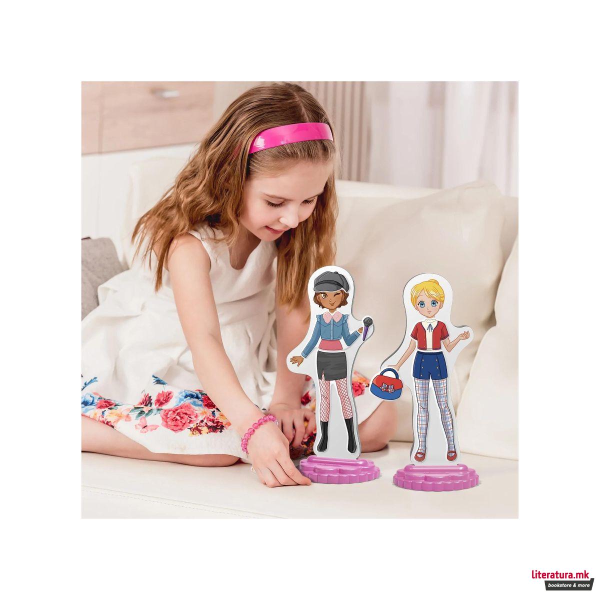 Магнетна креативна играчка, Magnetic Fashion - Best Friends 