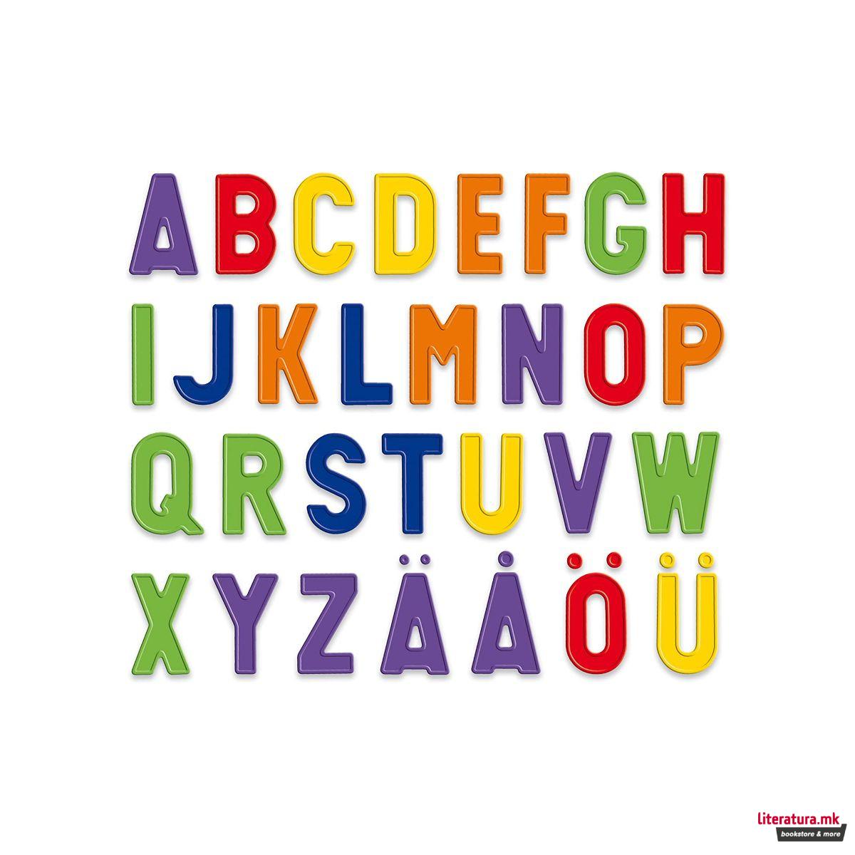 Магнетна едукативна играчка - Букви, Magnetino Letters, 48 букви 