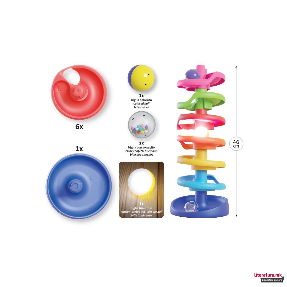 Играчка - спирална кула со топчиња, Spiral Tower Brightball 