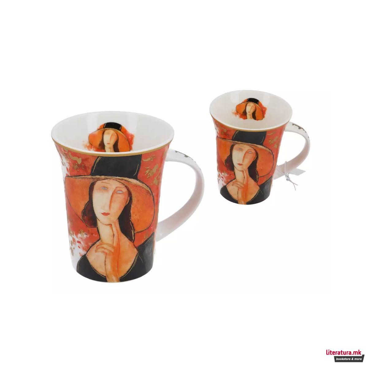 Шолја, Carmani, Amedeo Modigliani - Woman In a Hat, 350мл 