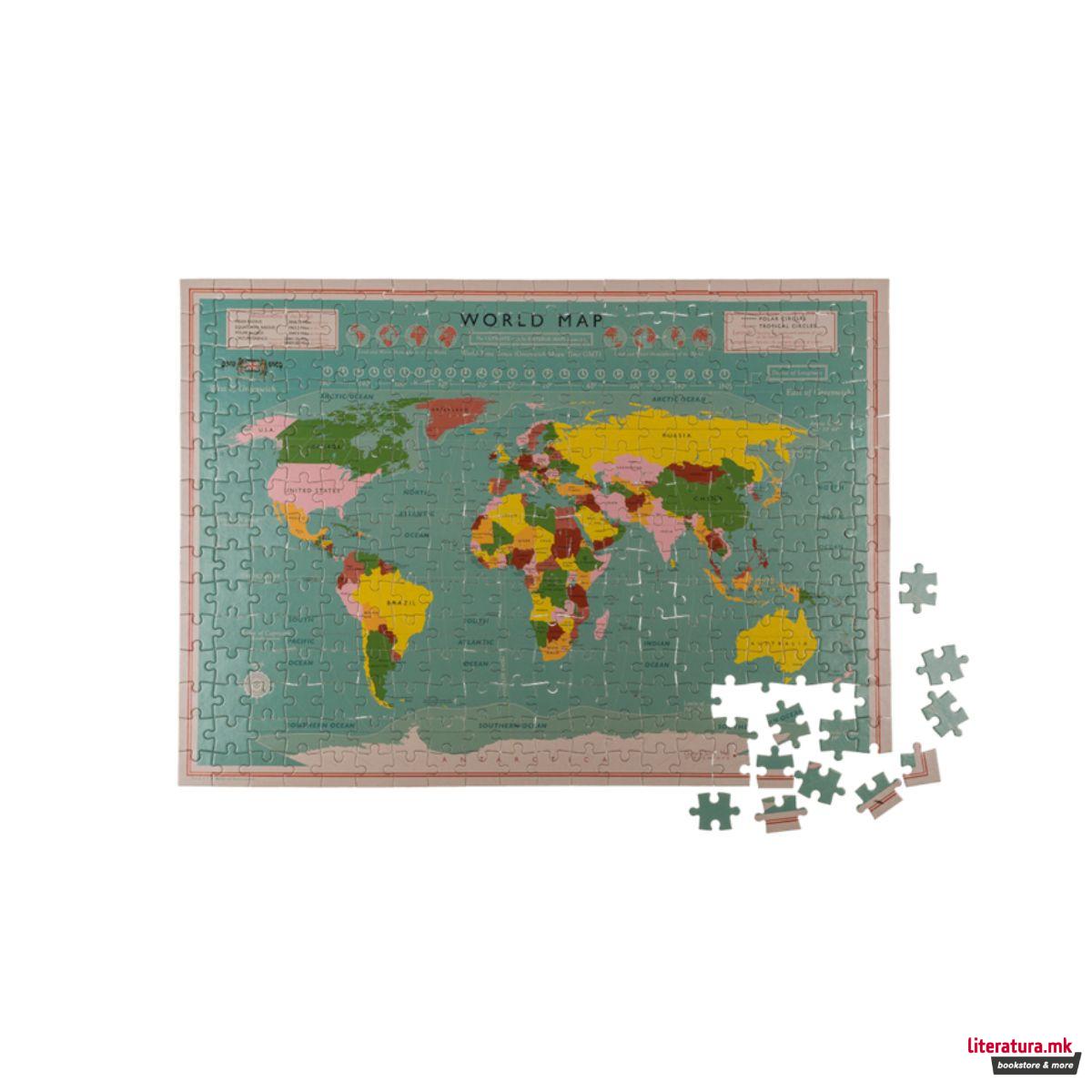 Сложувалка - Мапа на светот, 300 парчиња 