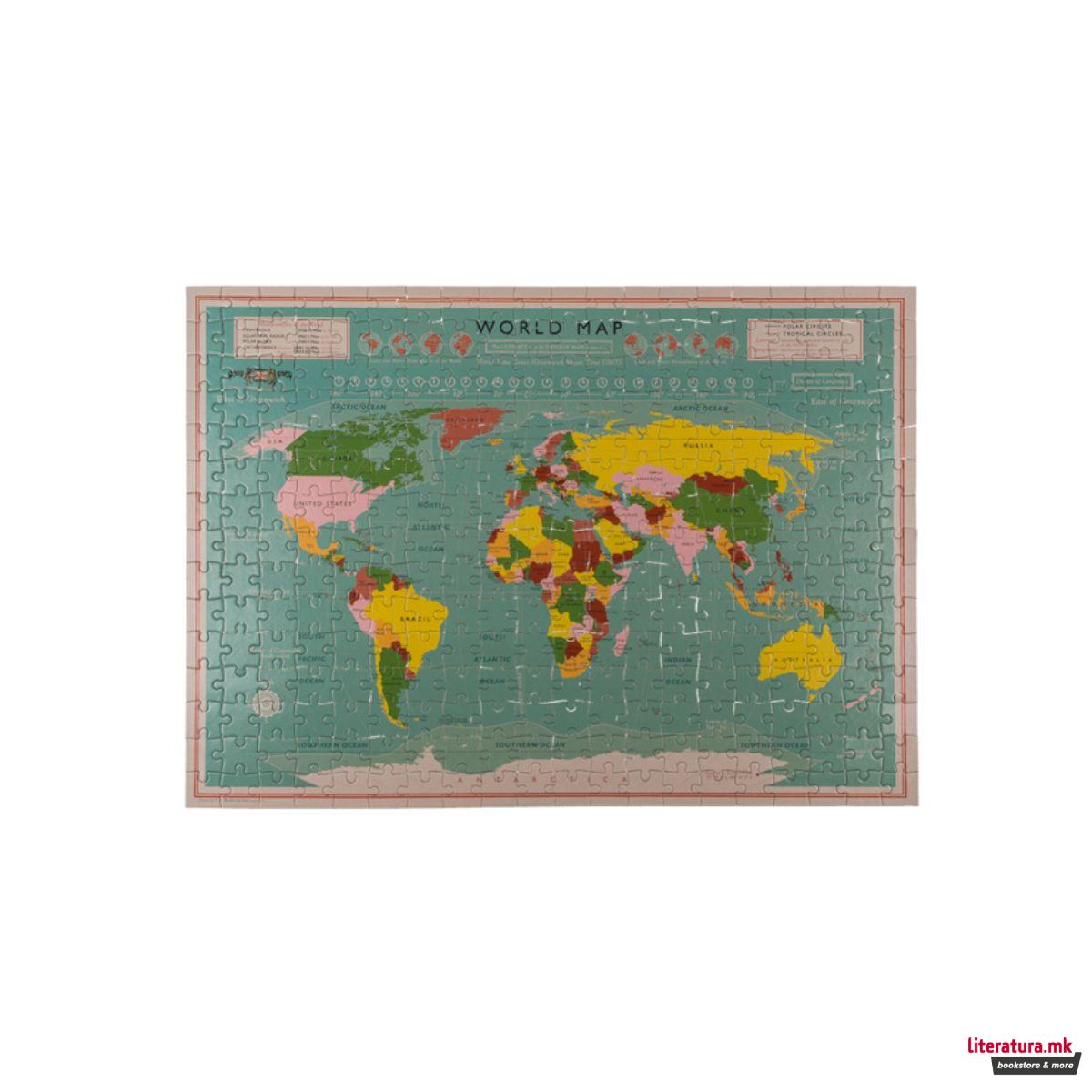 Сложувалка - Мапа на светот, 300 парчиња 