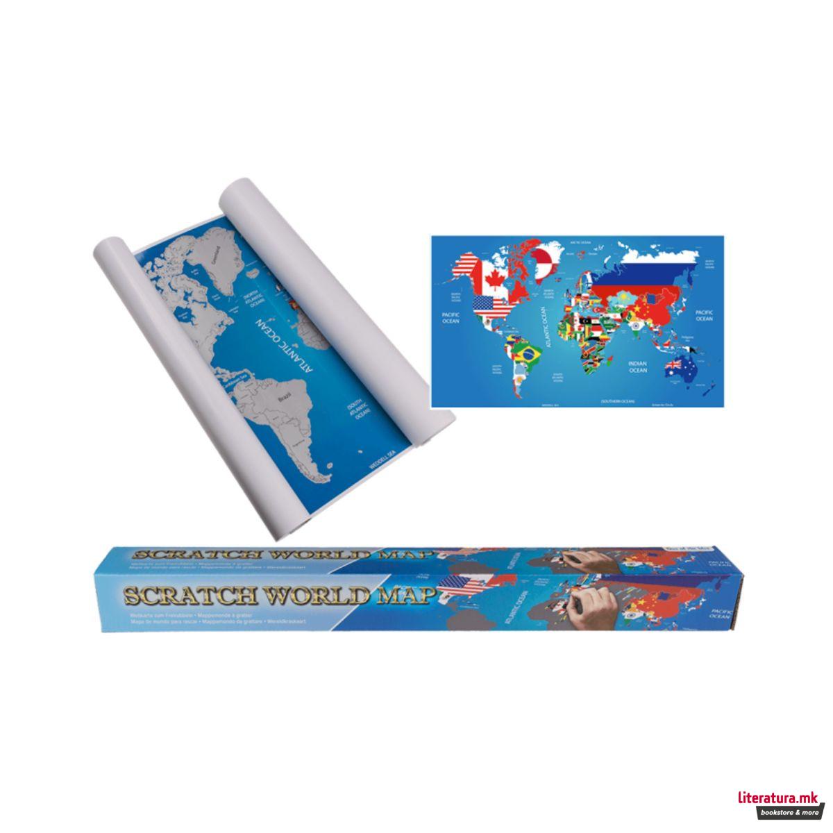 Мапа на светот за гребење - Flags 