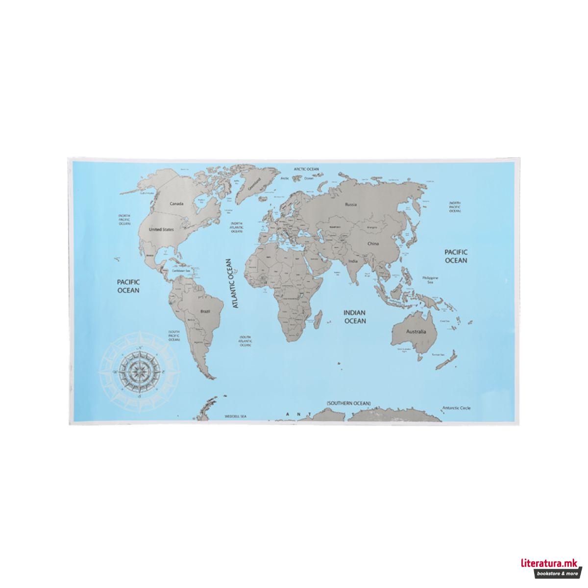 Мапа на светот за гребење 