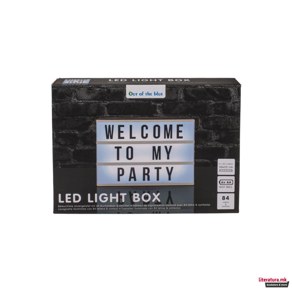 Светлечка табла со букви 