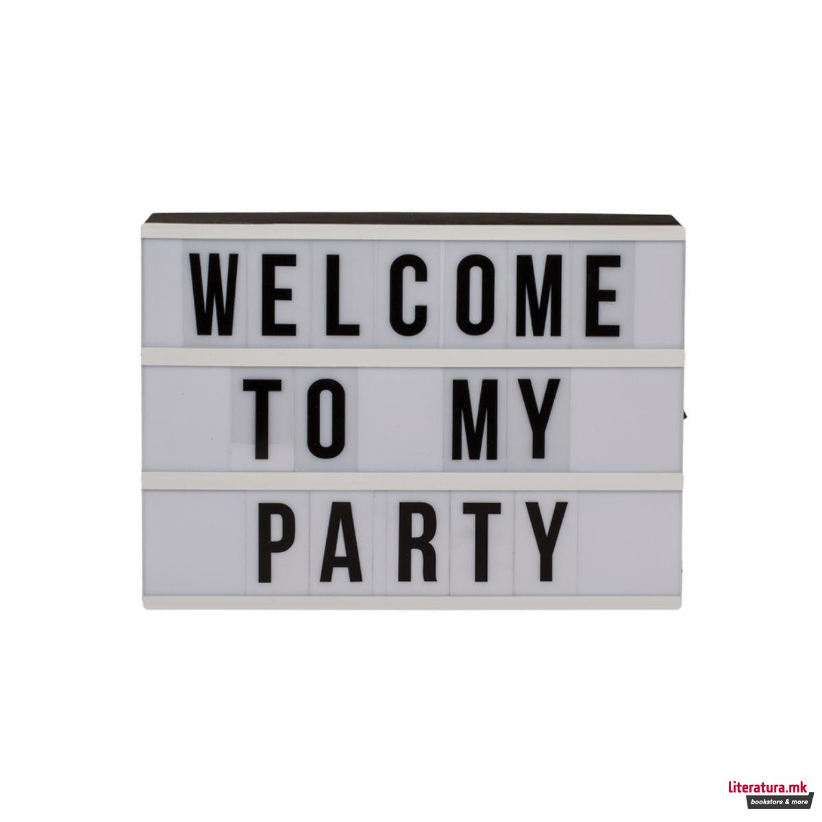 Светлечка табла со букви 