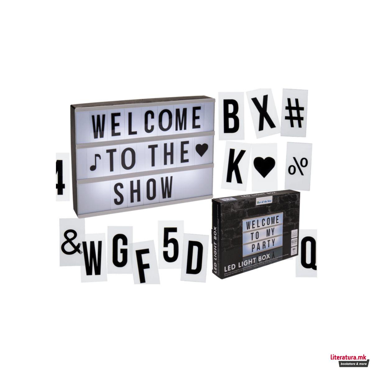 Светлечка табла со букви 