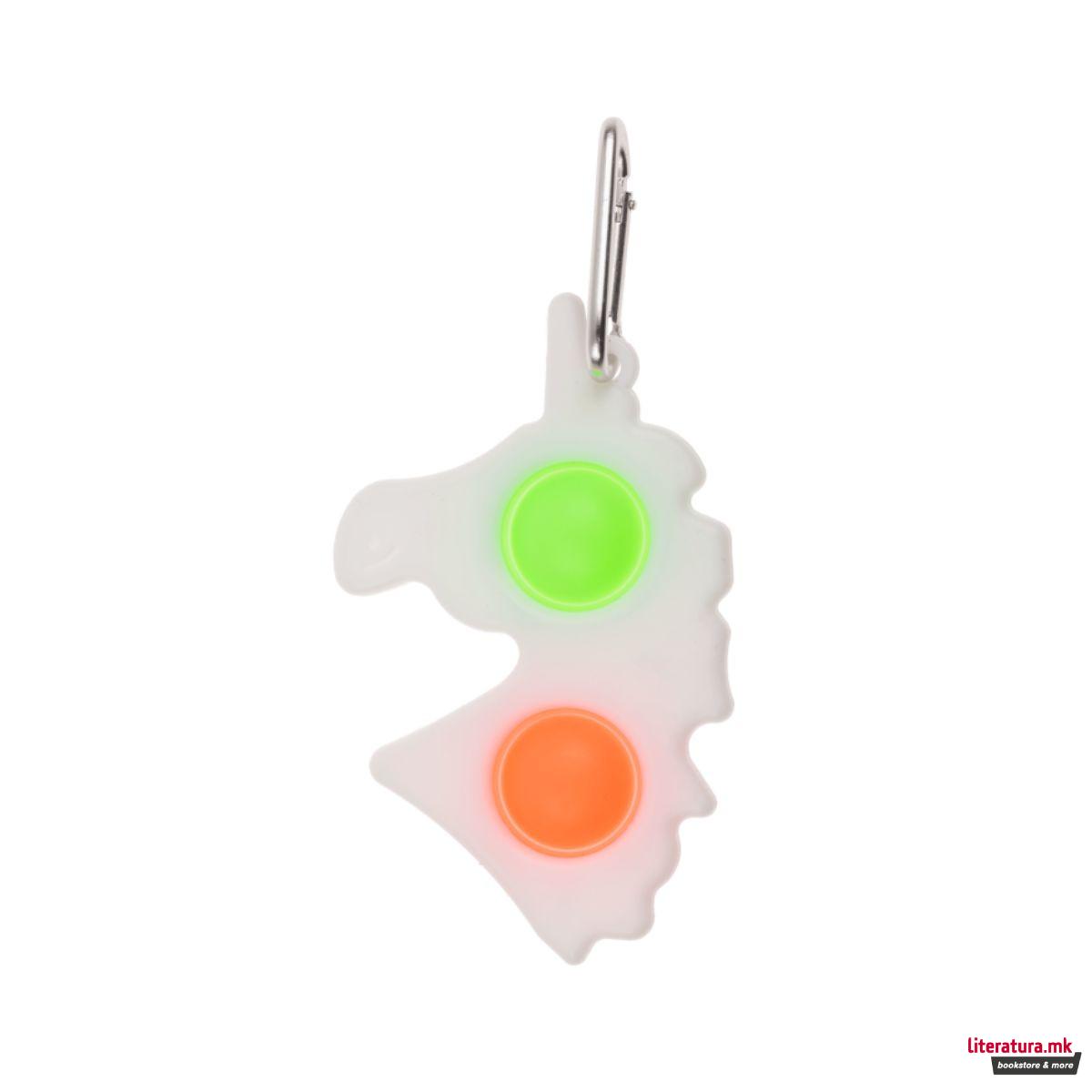 Метален приврзок, Fidget Pop Unicorn 