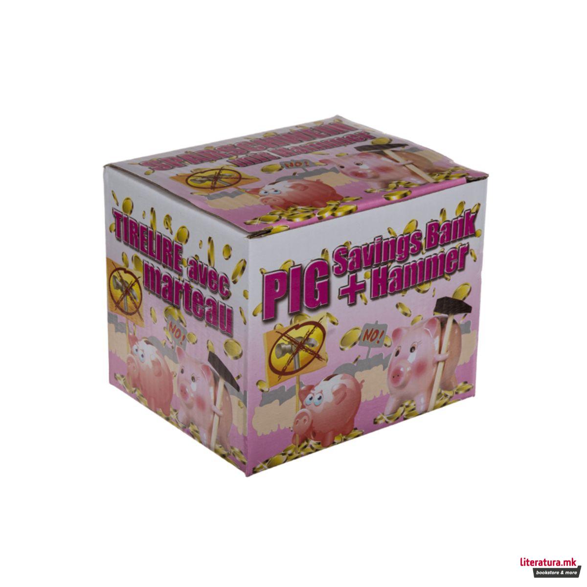 Касичка за пари со чеканче - Прасе 