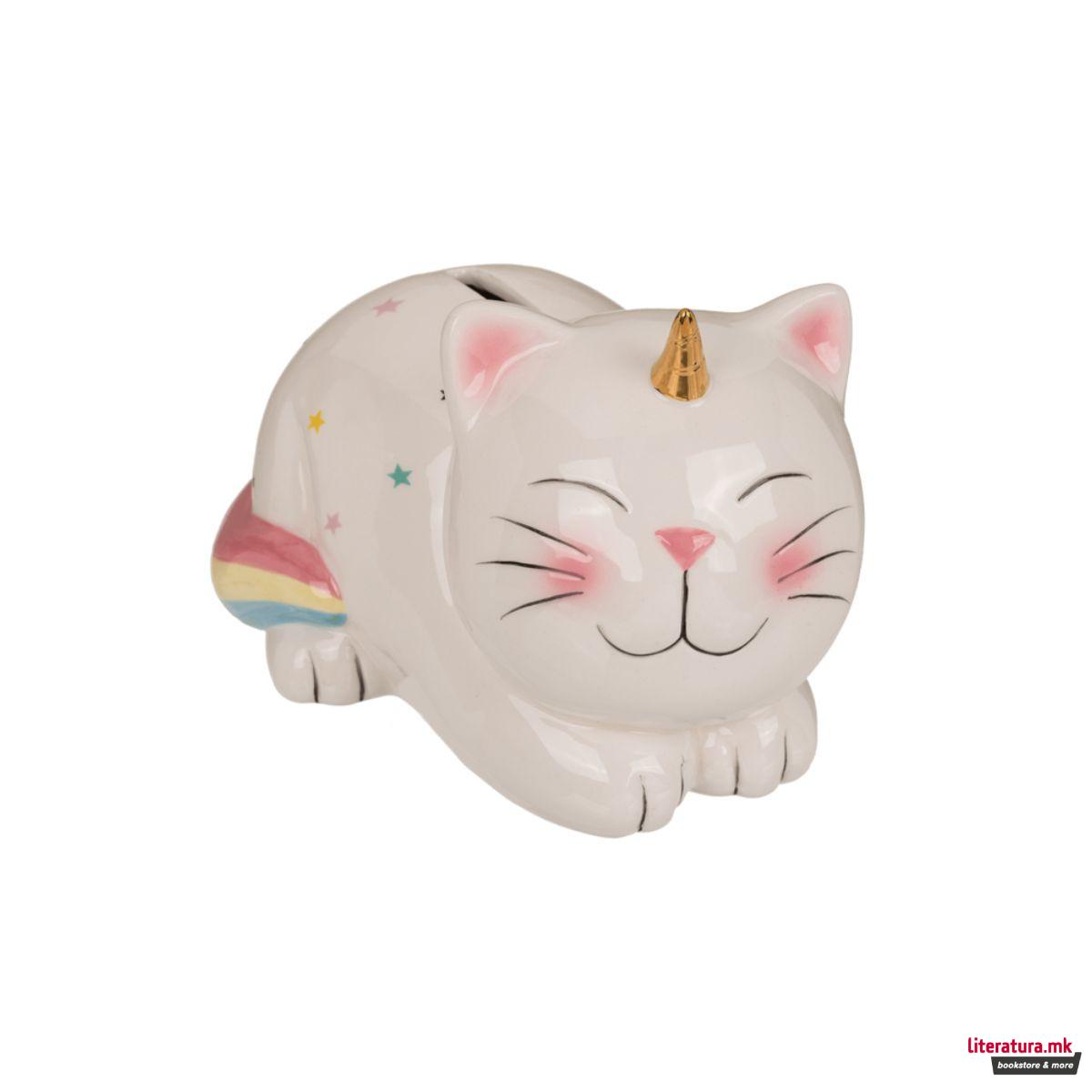 Касичка за пари со клуч - Unicorn Cat