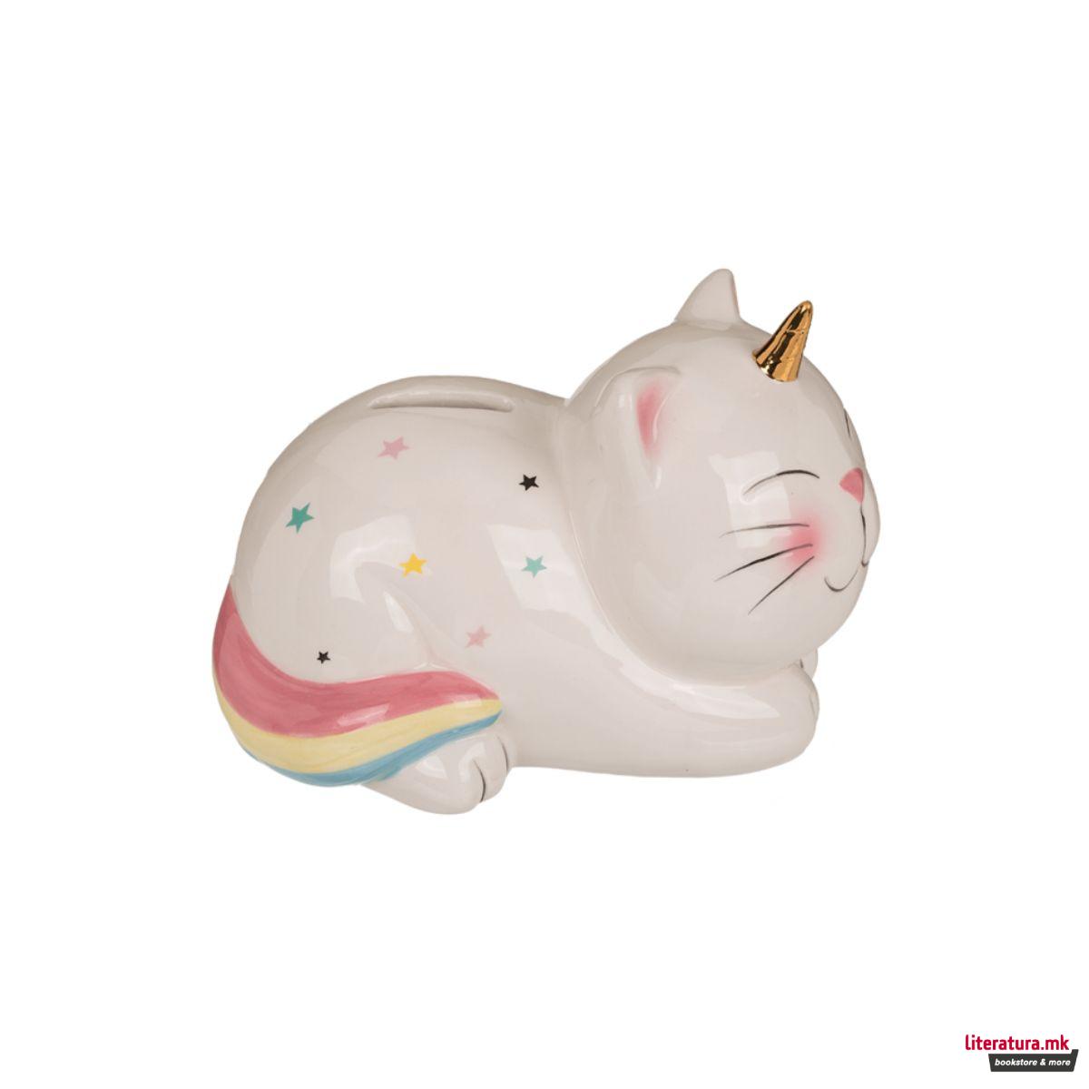 Касичка за пари со клуч - Unicorn Cat