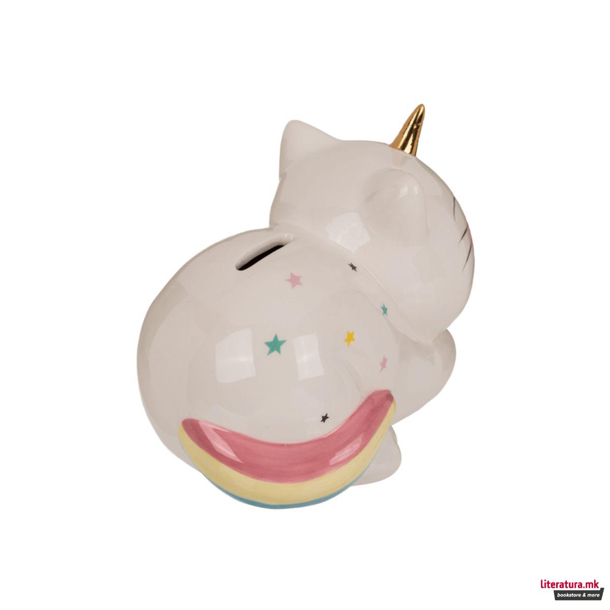 Касичка за пари со клуч - Unicorn Cat