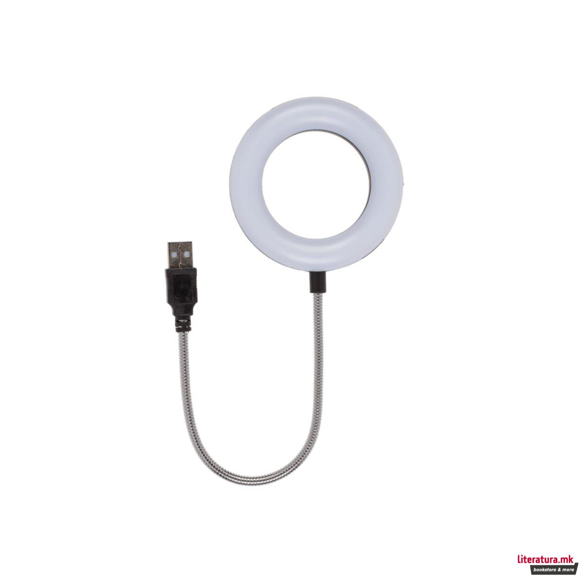 USB LED прстен, 3 интензитети 